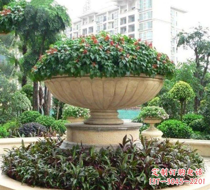 漯河石雕小区花盆