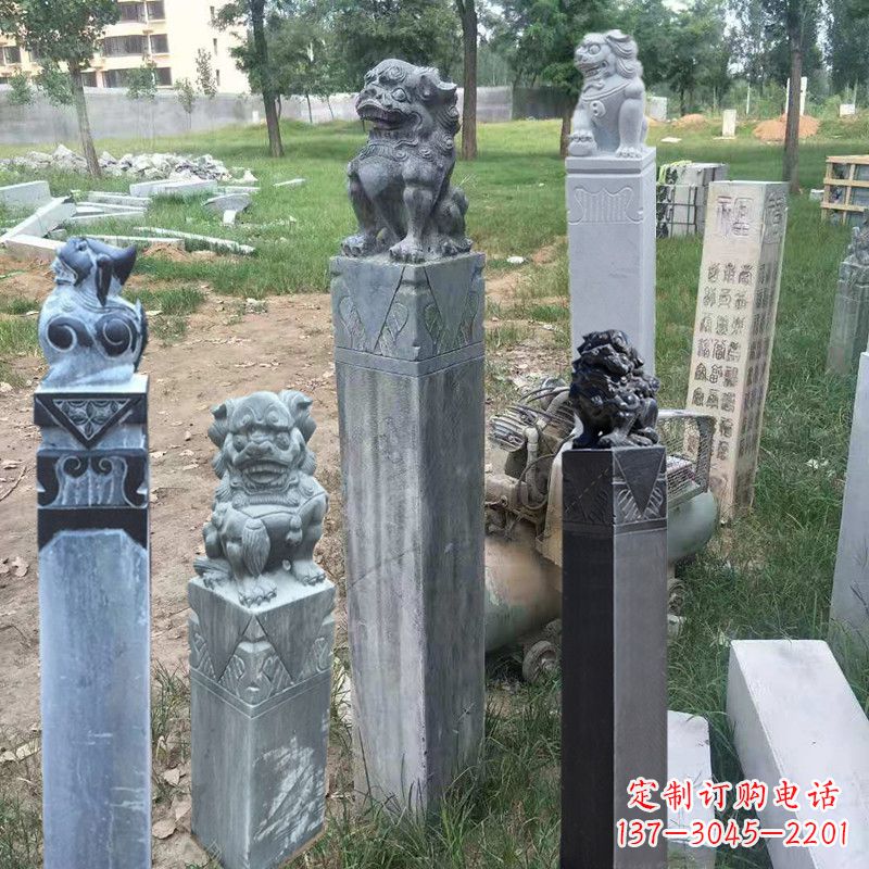 漯河石狮子拴马柱