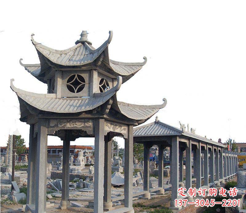 漯河双层仿古凉亭石雕