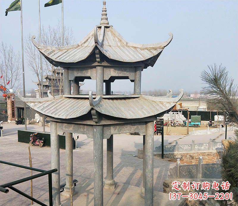 漯河双层户外凉亭石雕