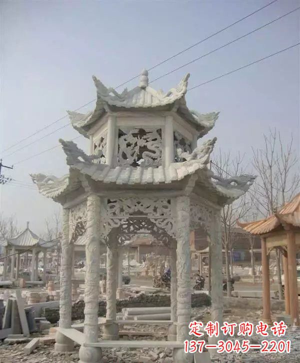 漯河双层凉亭石雕