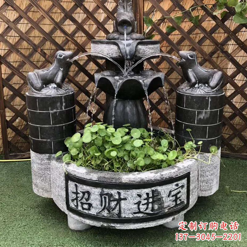 漯河双层喷泉石雕