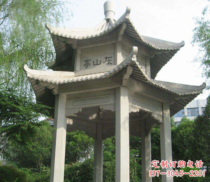漯河双层石凉亭石雕