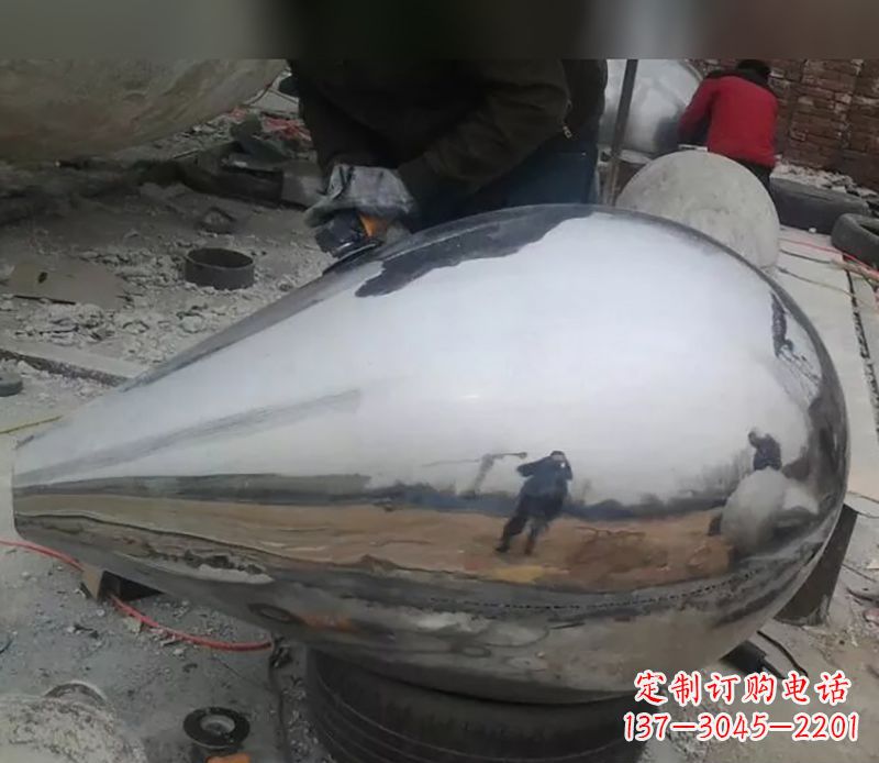 漯河水滴不锈钢商场雕塑