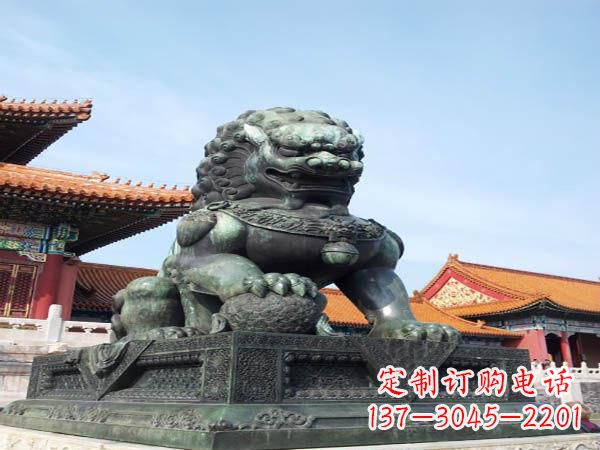 漯河寺庙青铜狮子