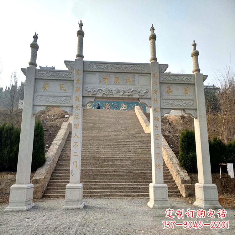 漯河寺庙入口无楼牌坊