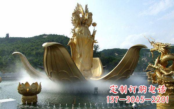漯河寺庙三面观音雕像