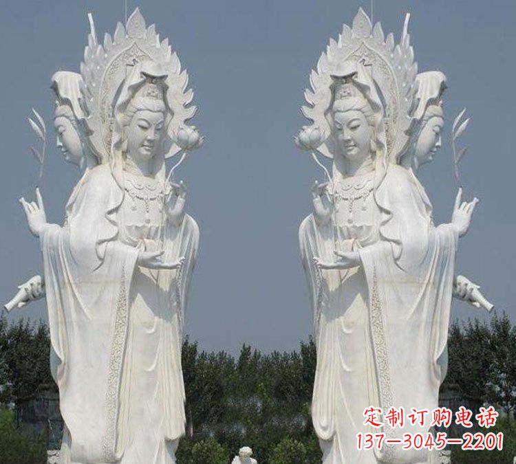 漯河寺庙三面观音菩萨雕塑