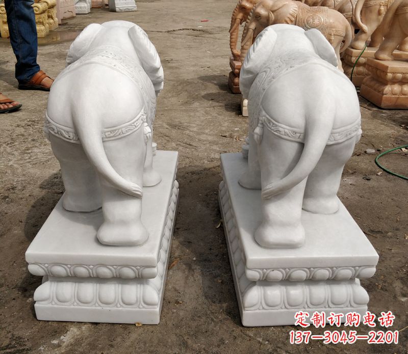 漯河寺庙石雕大象