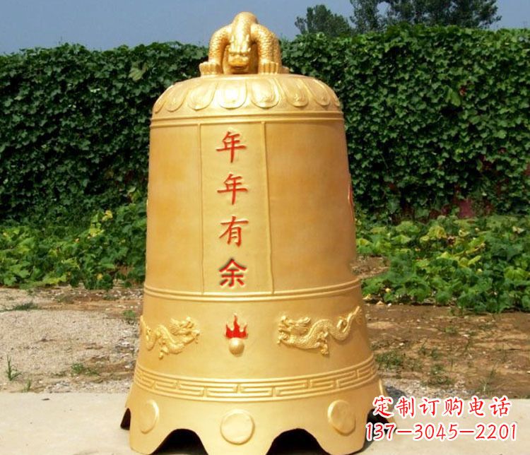 漯河寺庙铜钟雕塑 (2)