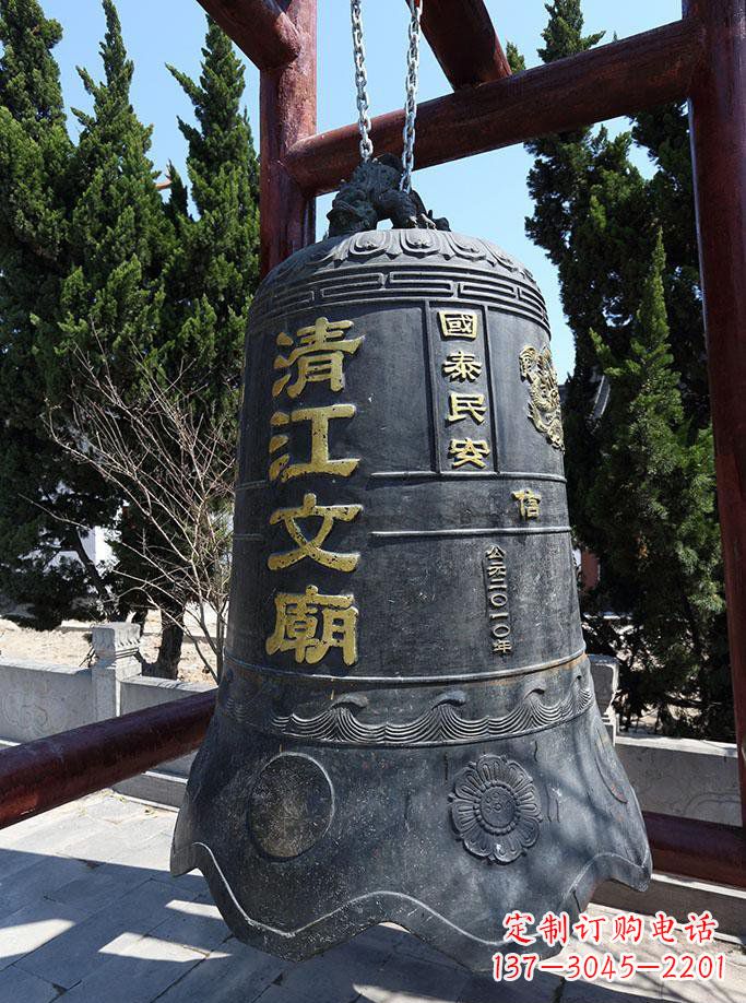 漯河寺庙铜钟雕塑 (5)