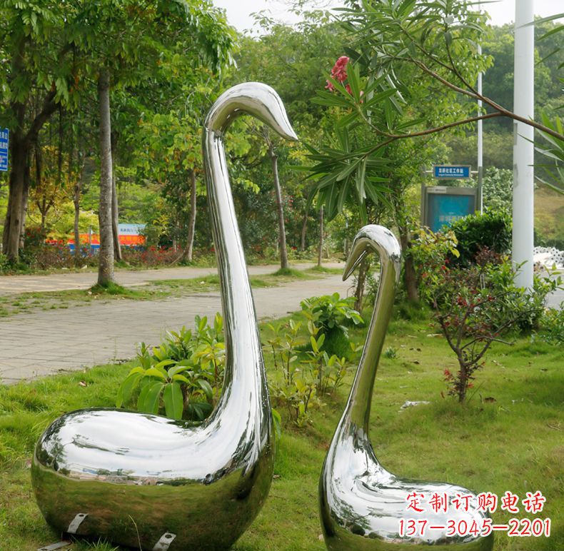 漯河天鹅抽象不锈钢雕塑
