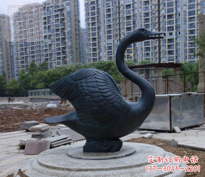 漯河天鹅动物铜雕