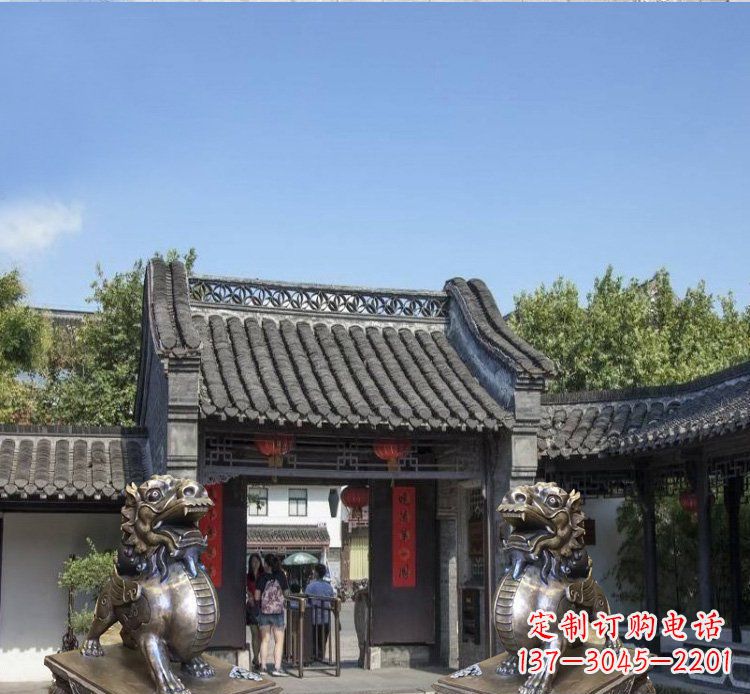 漯河铜雕北京狮子庭院动物雕塑