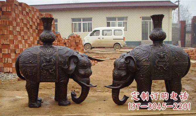 漯河铜雕大象公园动物雕塑