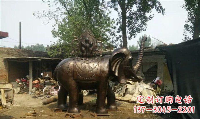 漯河铜雕大象平安吉祥公园动物雕塑