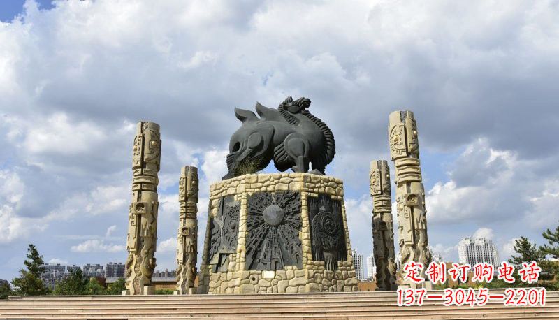 漯河铜雕大型骆驼广场动物雕塑