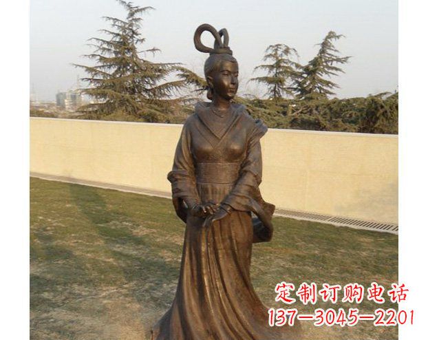 漯河铜雕古代美女人物雕塑