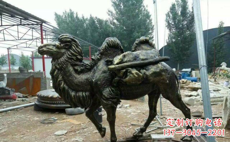 漯河驮着东西的骆驼铜雕