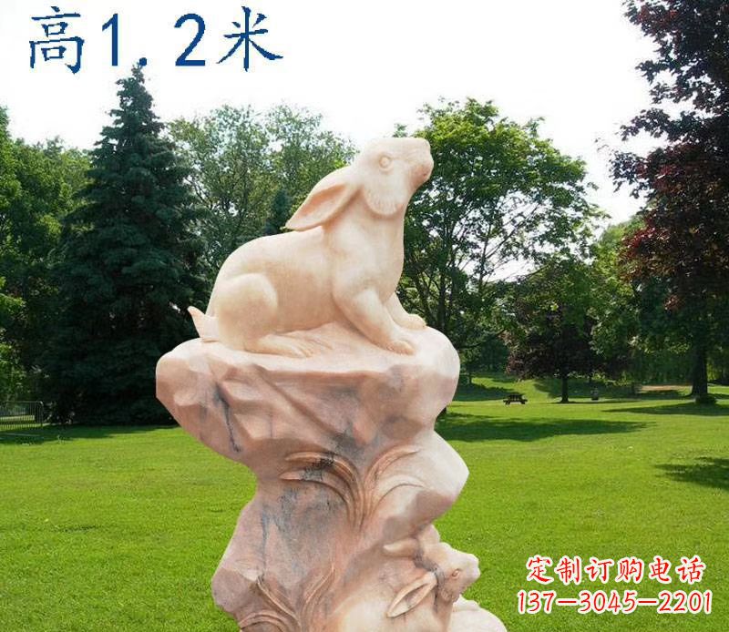 漯河晚霞红12生肖动物石雕