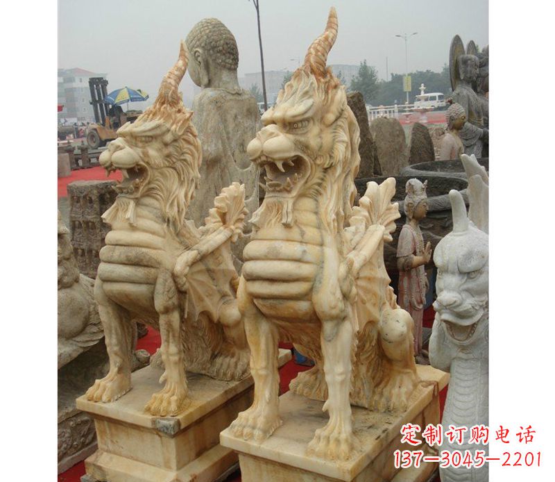 漯河晚霞红独角兽雕塑