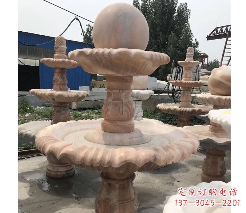 漯河晚霞红景观风水球雕塑