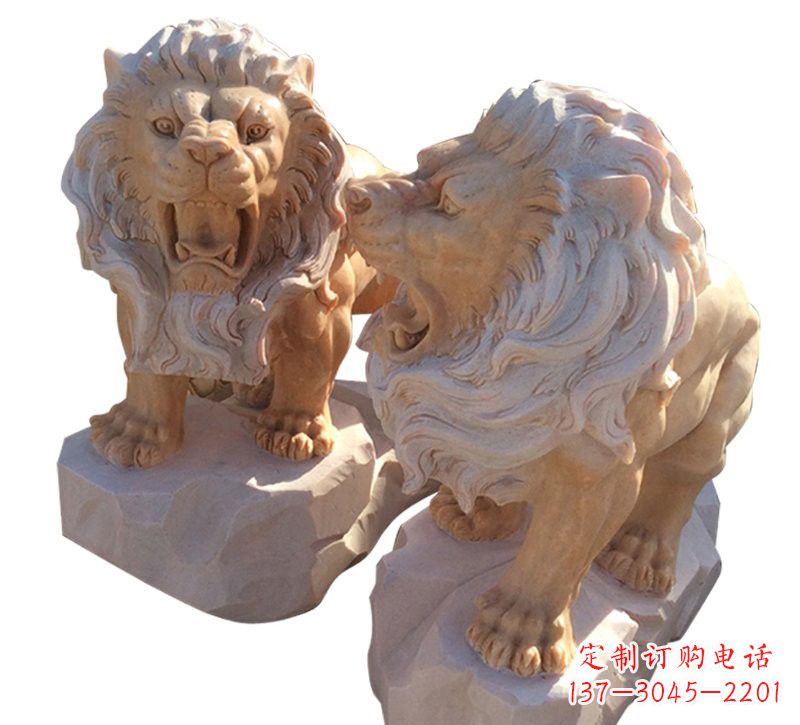 漯河晚霞红欧式西洋狮子雕塑