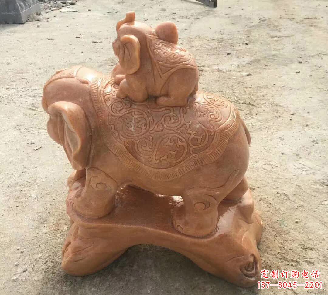 漯河晚霞红小象招财动物