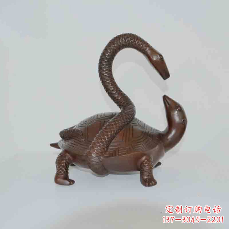 漯河乌龟背蛇龟蛇铜雕