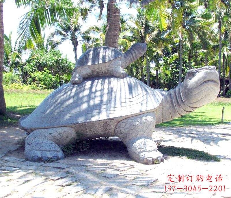 漯河乌龟母子石雕