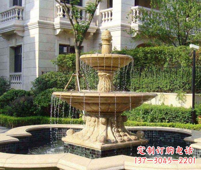 漯河小区景观大型喷泉石雕 (2)