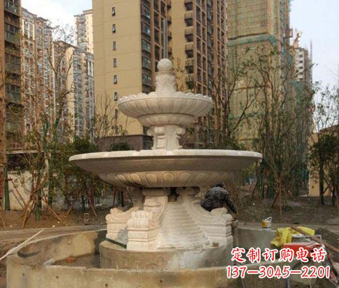 漯河小区景观大型喷泉石雕 (3)