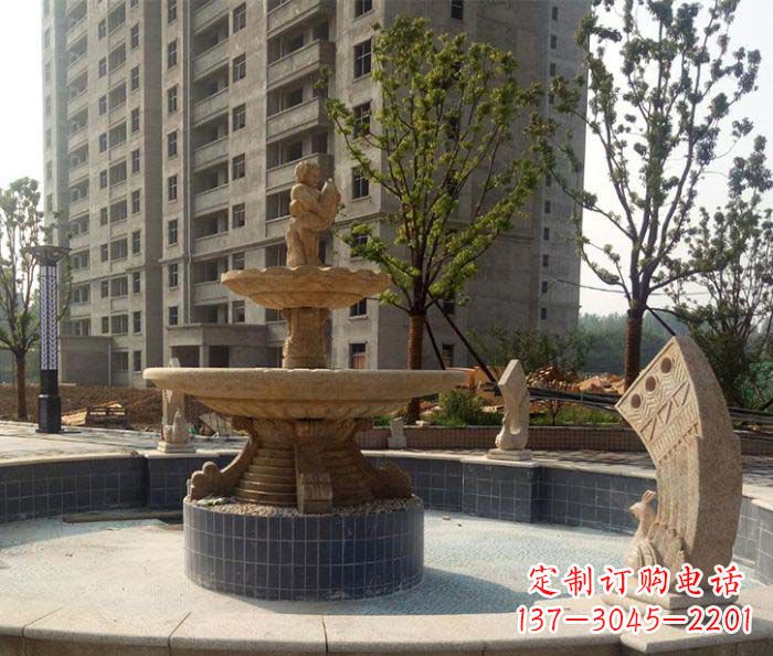 漯河小区景观大型喷泉石雕