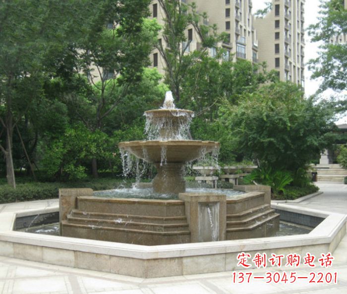 漯河小区景观大型喷泉石雕 (7)