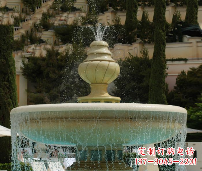 漯河小区景观多层喷泉石雕_2