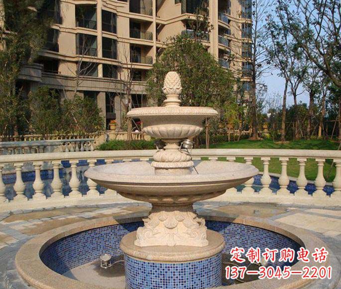 漯河小区景观多层喷泉石雕
