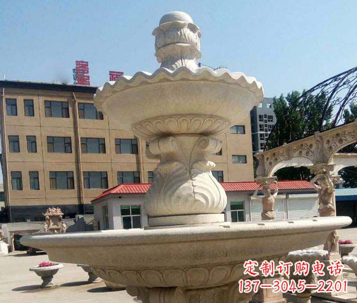 漯河小区景观砂岩大型喷泉石雕