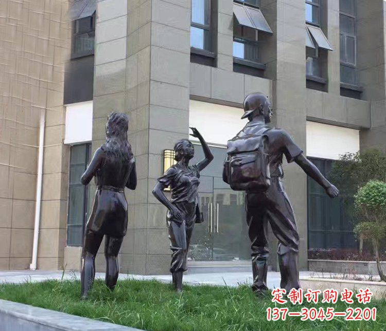 漯河小区铜雕美女人物雕塑