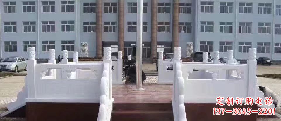 漯河校园汉白玉升旗台石雕
