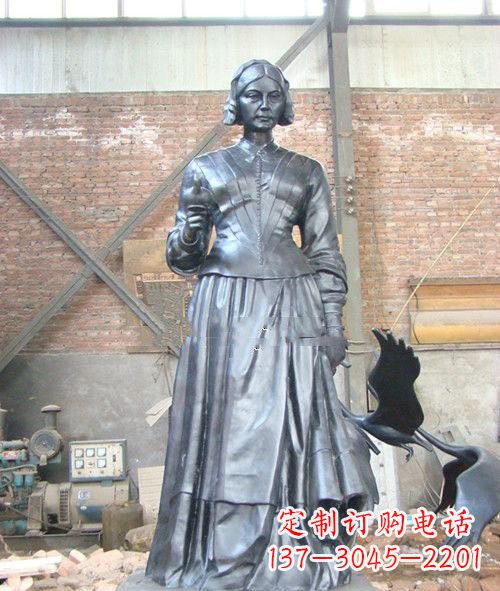 漯河医院校园西方名人南丁格尔铜雕
