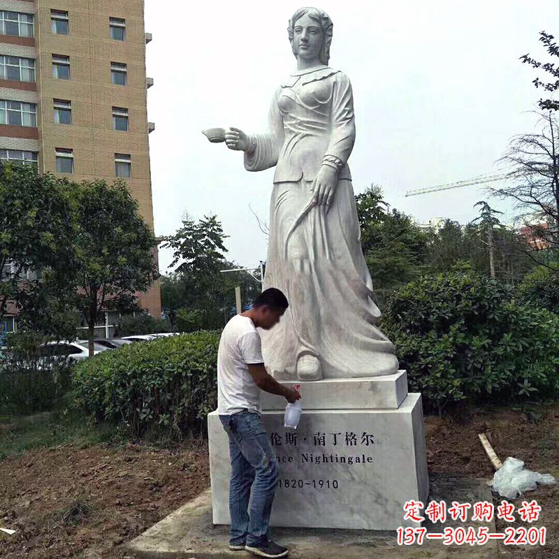 漯河医院园林提灯天使南丁格尔石雕塑