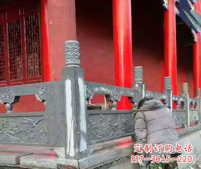 漯河园林仿古石栏板景观石雕 (9)