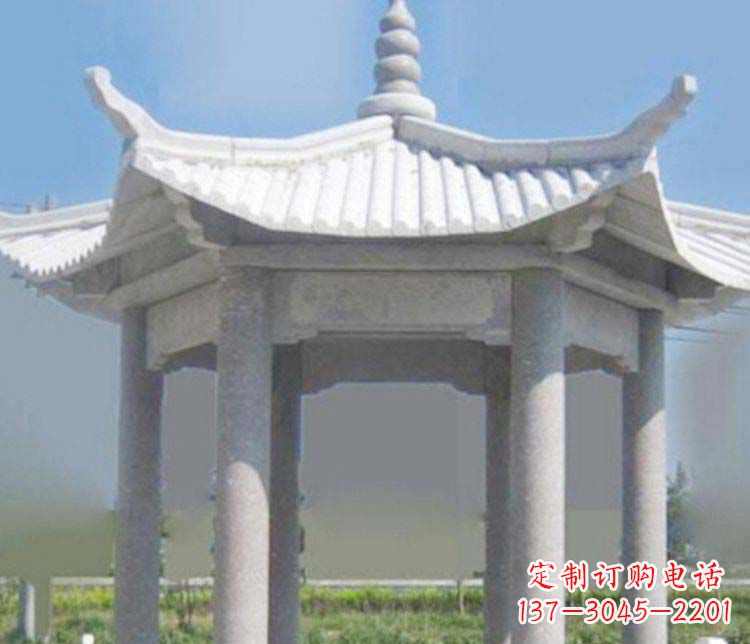 漯河园林仿古石凉亭景观石雕
