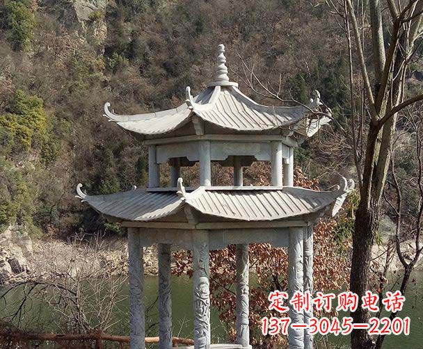 漯河园林仿古双层石雕凉亭