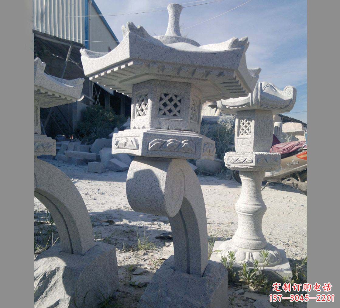 漯河园林景观草坪石灯雕塑