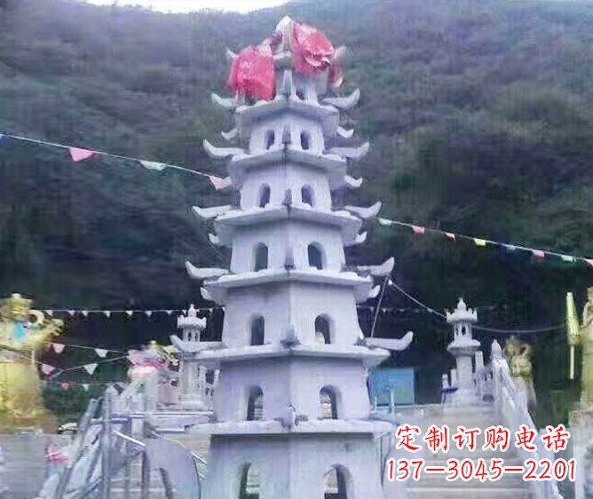 漯河园林景观大理石宝塔石雕