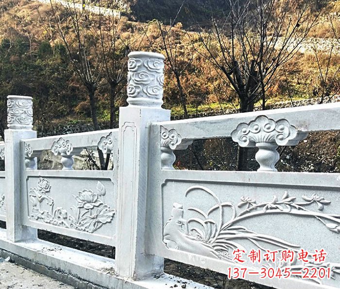 漯河园林景观大理石栏板石雕 (7)