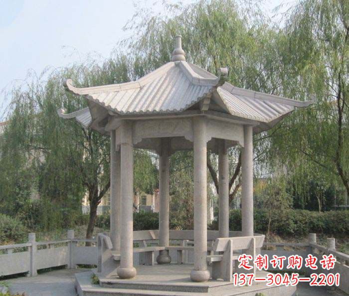 漯河园林景观大理石凉亭石雕