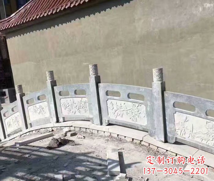 漯河园林景观大理石桥栏板石雕 (5)