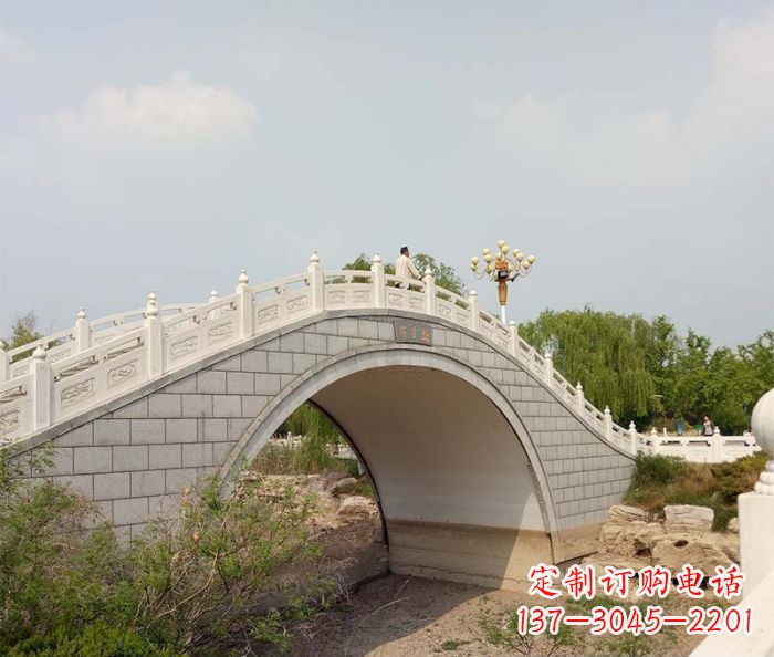 漯河园林景观大理石桥栏板石雕 (6)